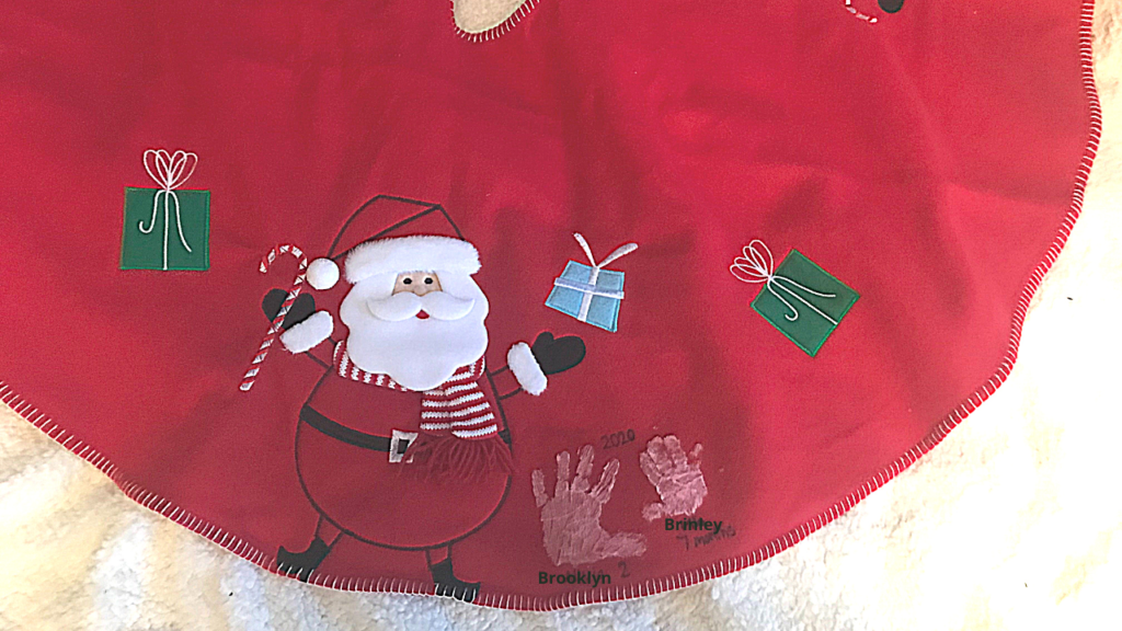 Christmas Handprint Tradition Tree Skirt