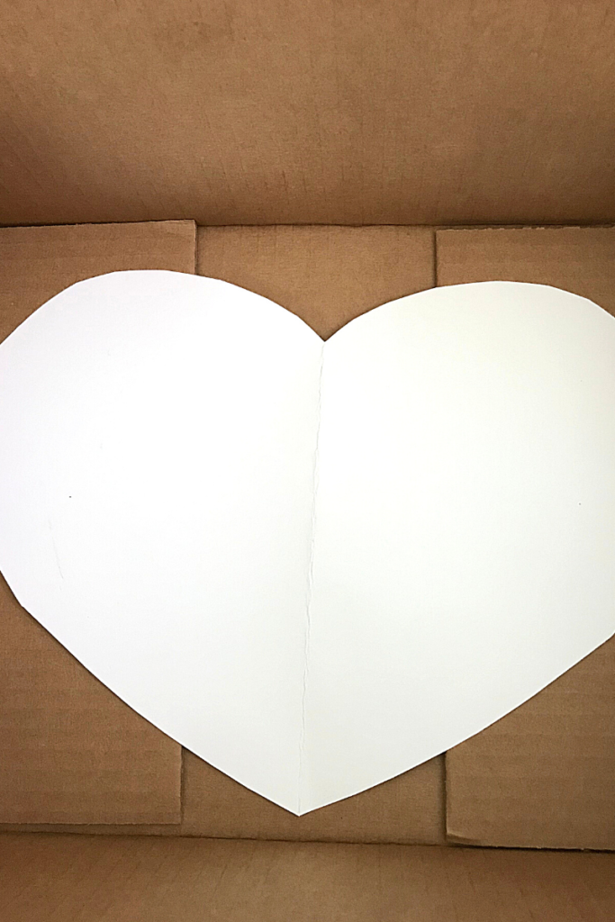 Heart taped to box