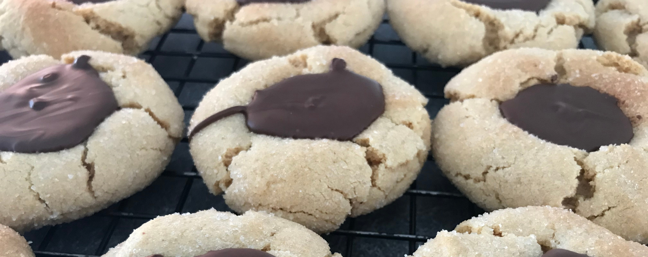 Peanut Butter Blossom Cookies Cooling Rack