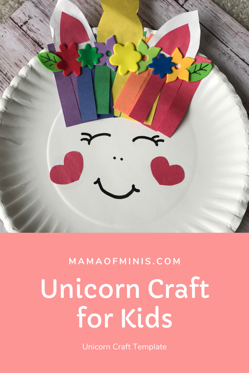 Unicorn Craft for Kids Pinterest Pin