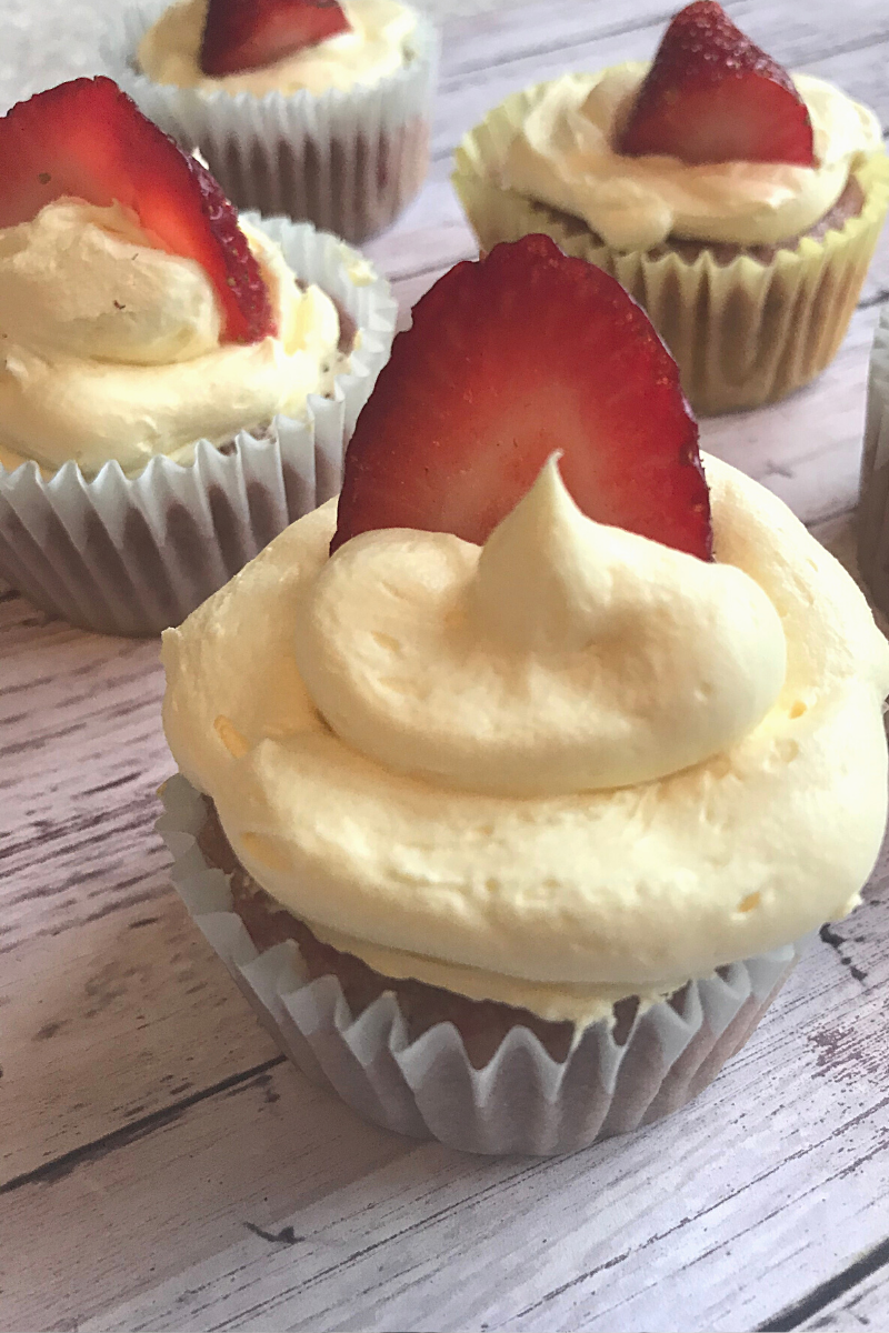 Dairy and Gluten-free Strawberry Lemonade Cupcakes