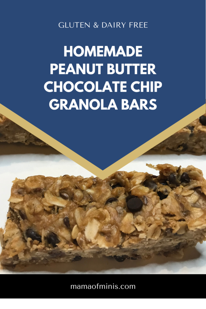 Homemade Peanut Butter Chocolate Chip Granola Bars