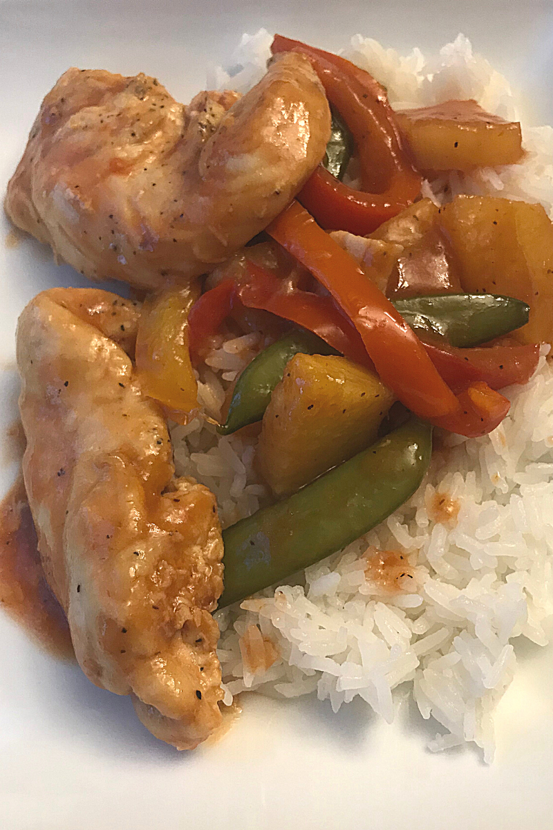 Sheet Pan Sweet and Sour Chicken and Rice