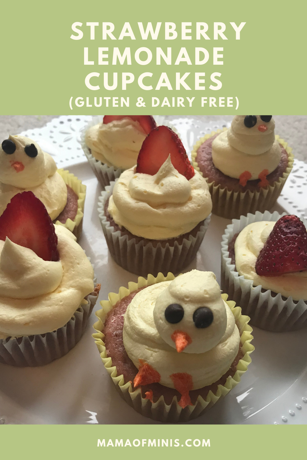 Dairy and Gluten-Free Strawberry Lemonade Cupcakes