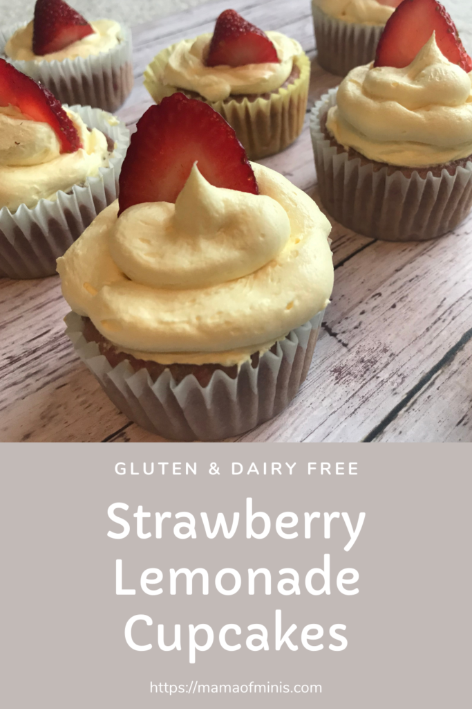 Strawberry Lemonade Cupcakes (Gluten and Dairy Free) 