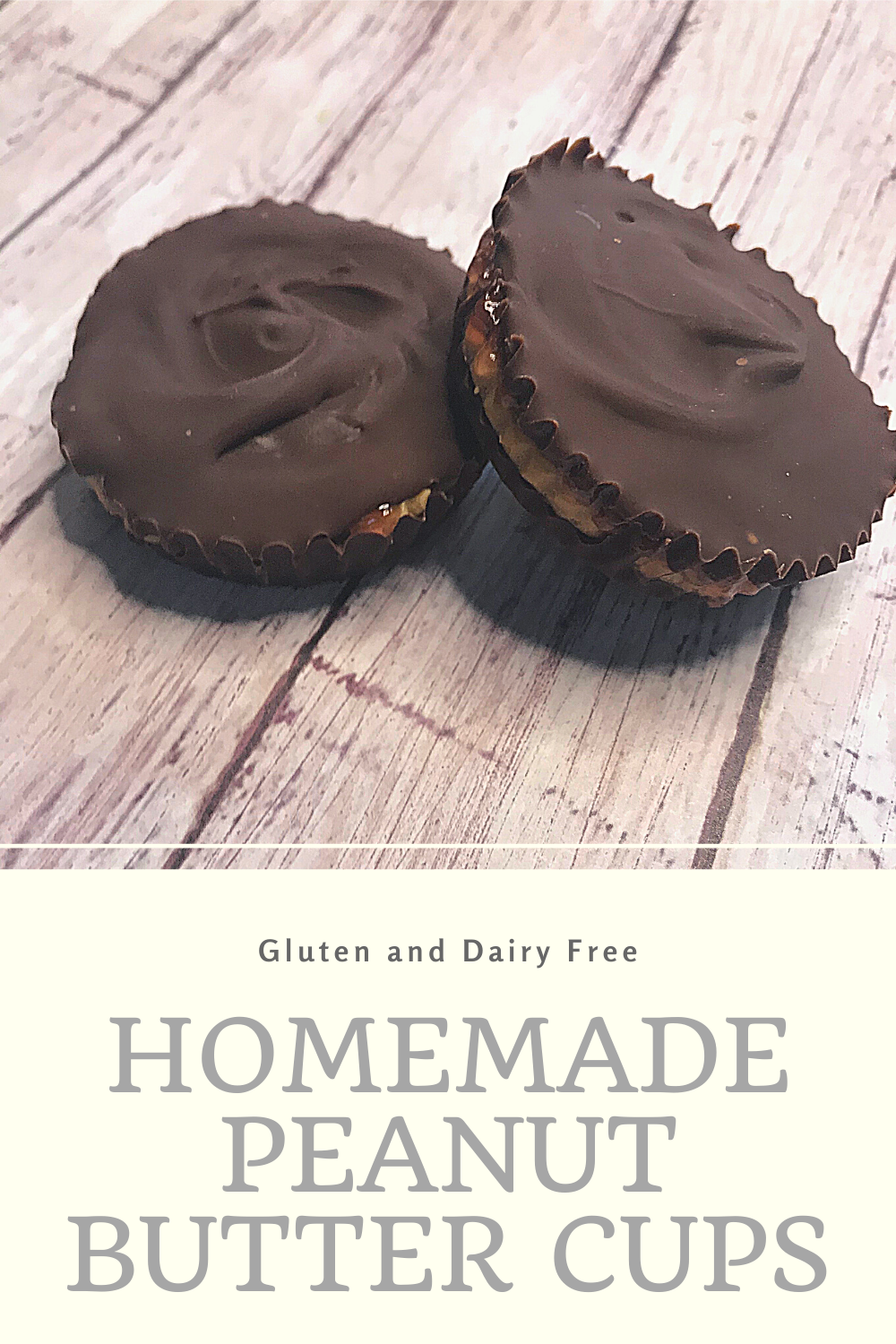 Dairy Free homemade peanut butter cups pin
