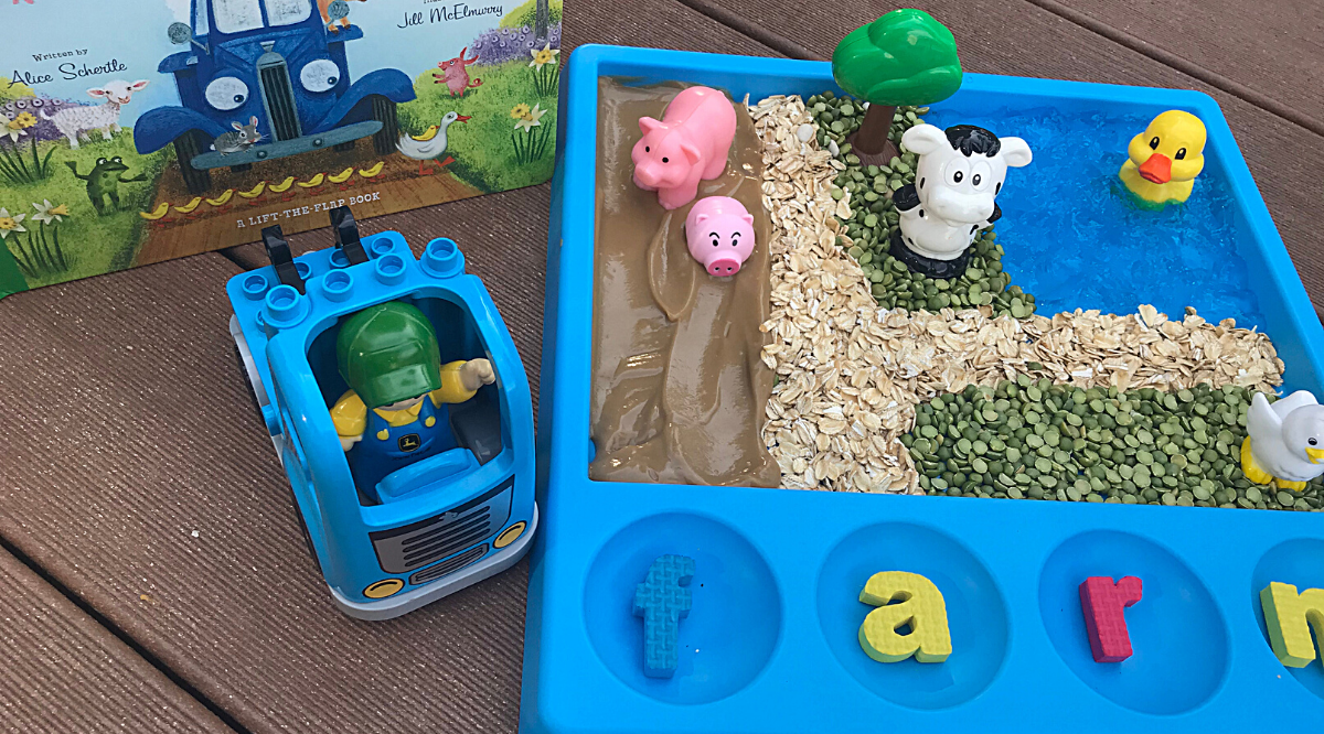 Farm Sensory Bin for Preschoolers and Toddlers
