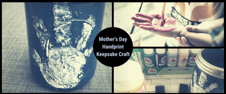 Mason Jar Mother’s Day Handprint Craft Keepsake