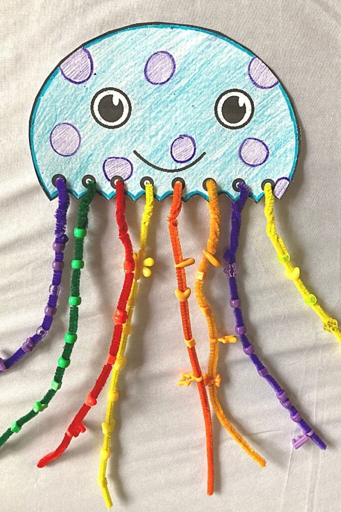 Lacing Jellyfish Craft for Kids