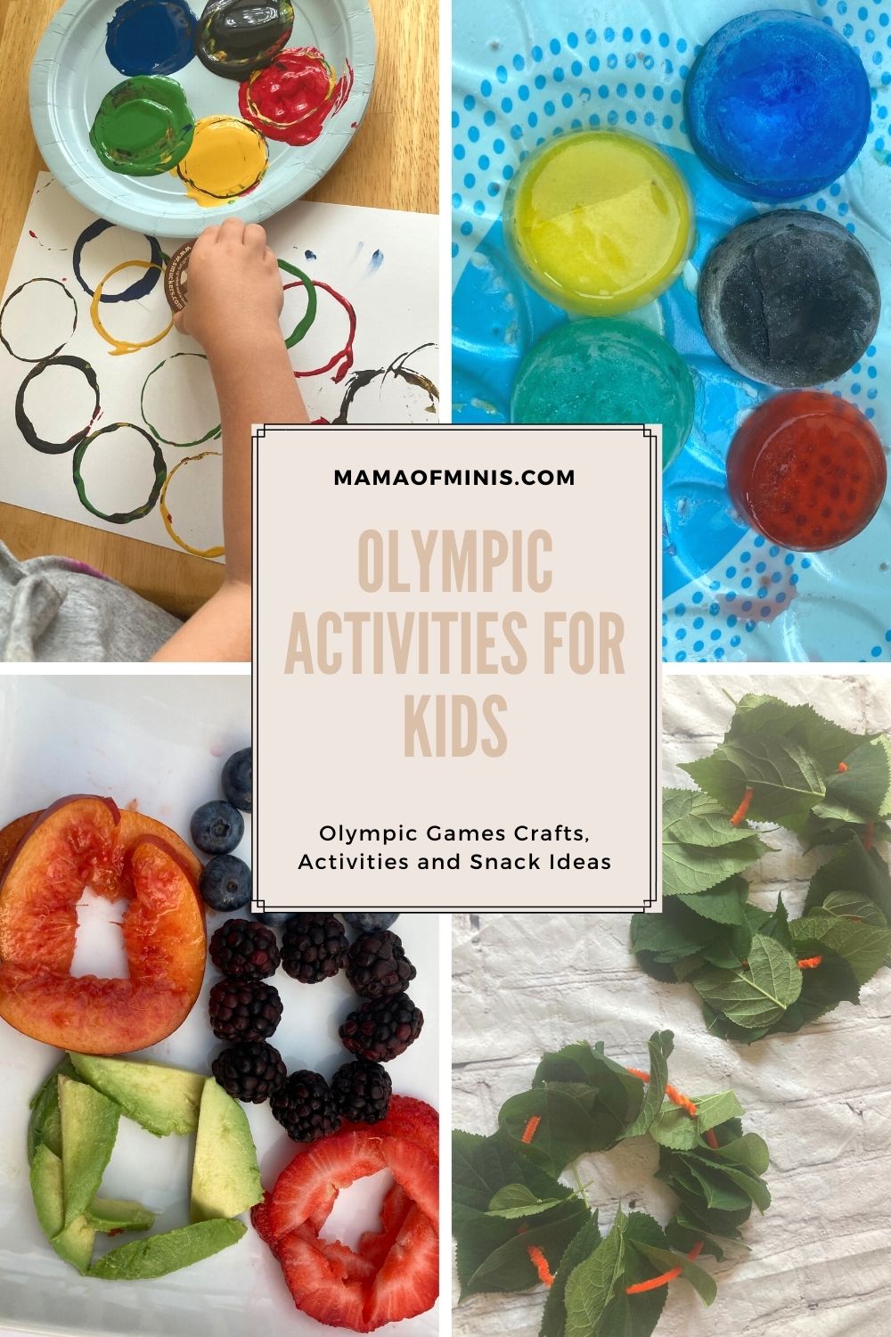 Olympic Activities for Kids Craft Snack Paintings