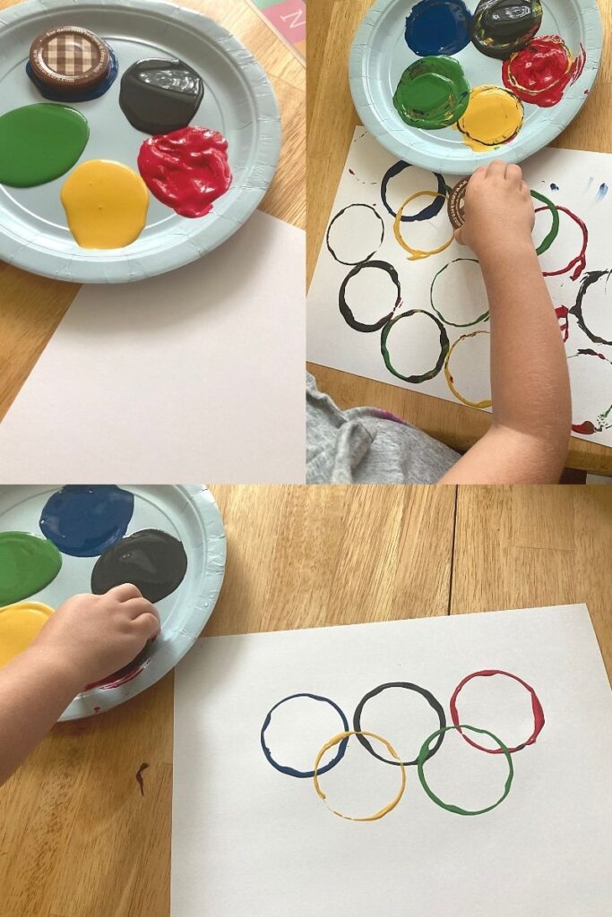Olympic Rings Craft Collage