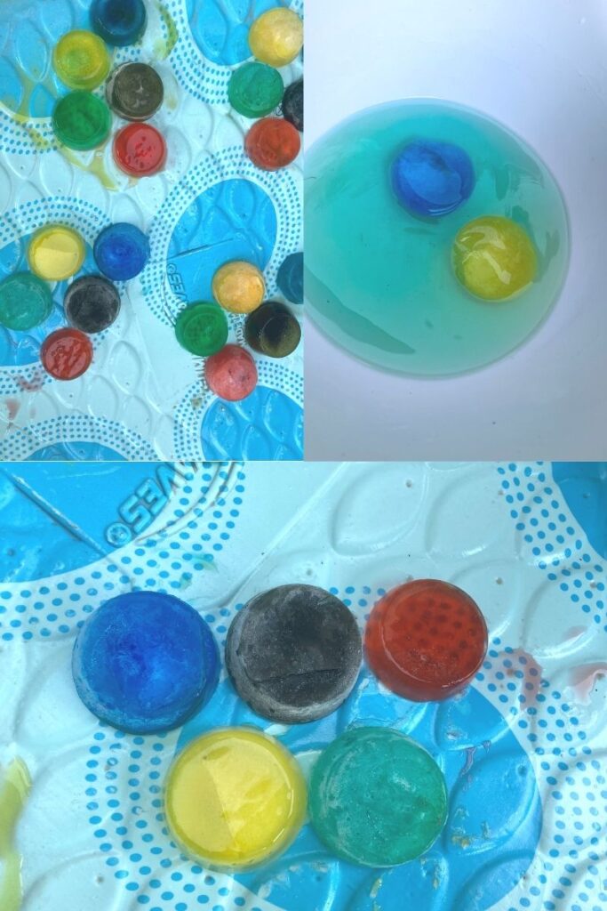 Olympics Sensory Activity - Ice Cubes and Colored Water Play