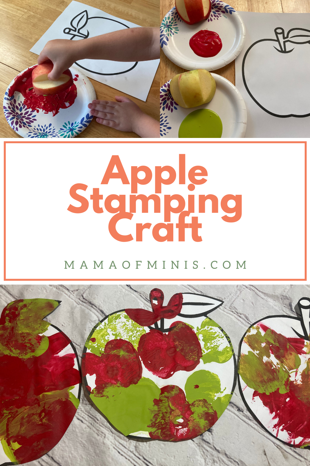 Stamping with Apples Craft for Kids