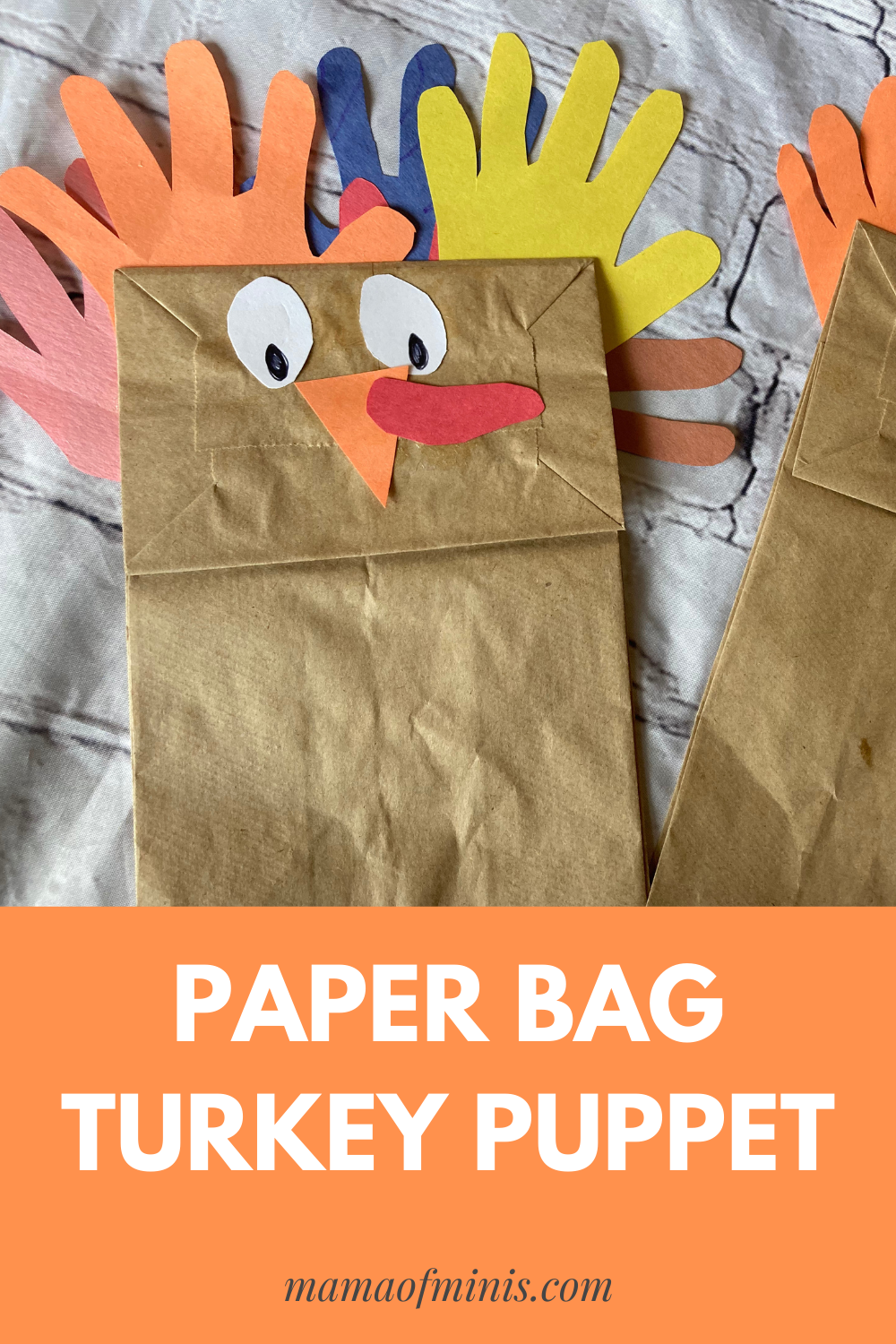 Paper Bag Turkey Puppet Craft for Kids