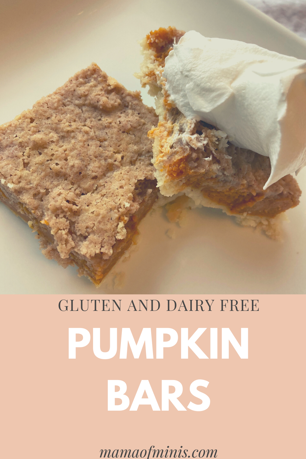 Gluten and Dairy Free Pumpkin Bars