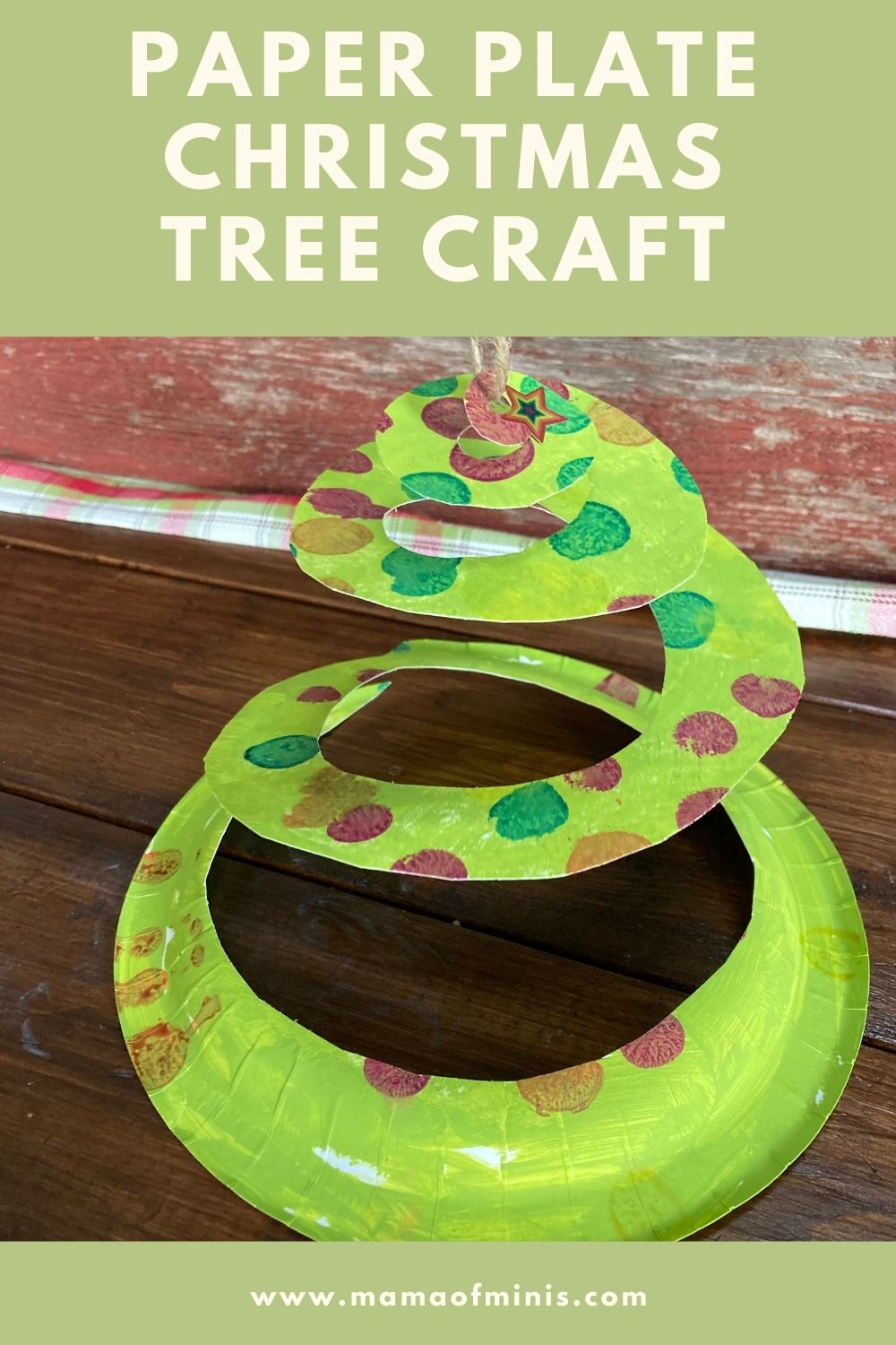 Paper Plate Christmas Tree Craft Pin