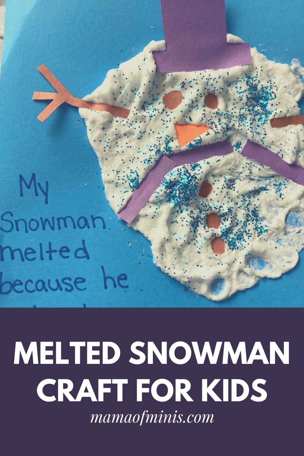 Melted Snowman Craft for Kids