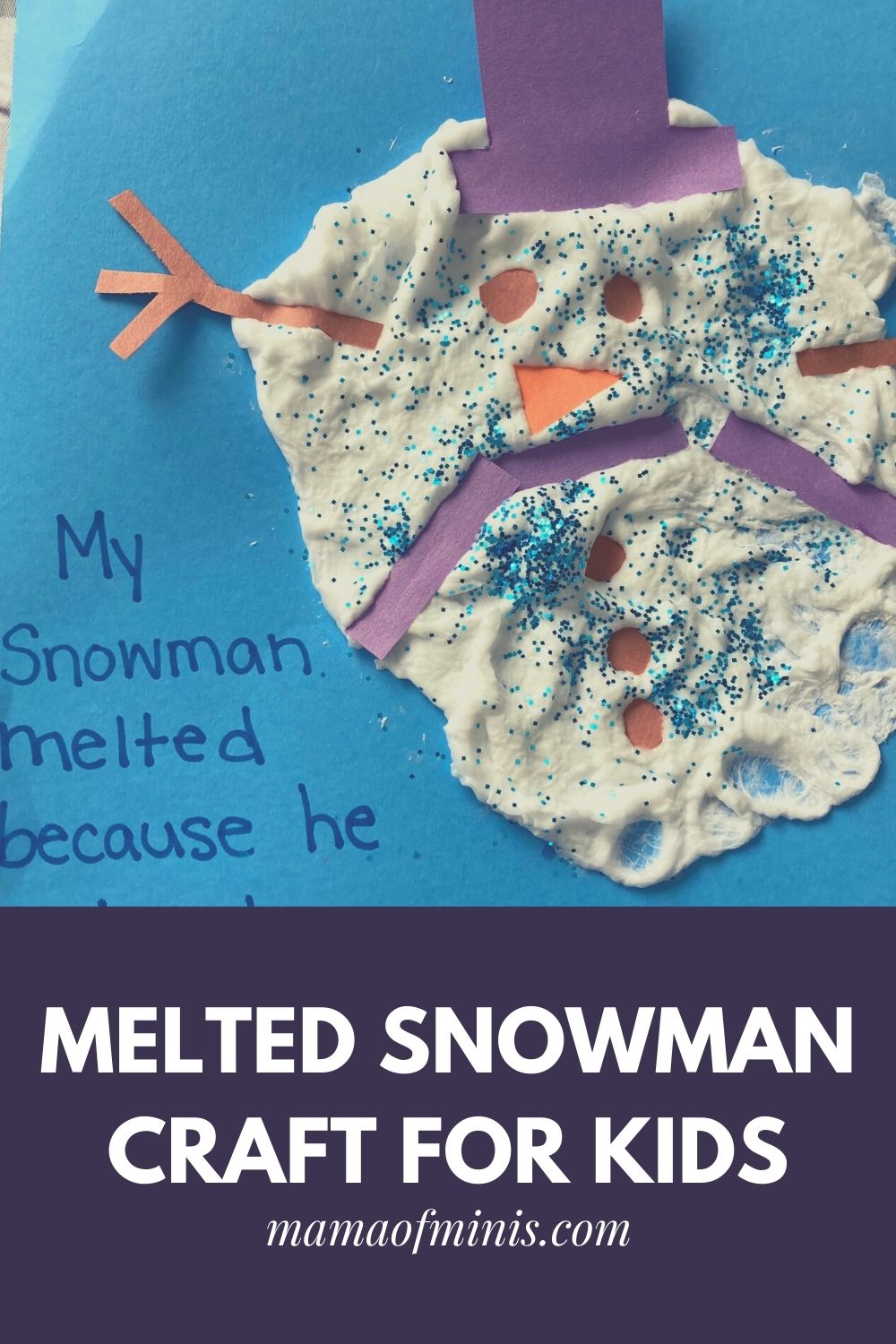 Paper Melted Snowman Craft for Kids - Made To Be A Momma