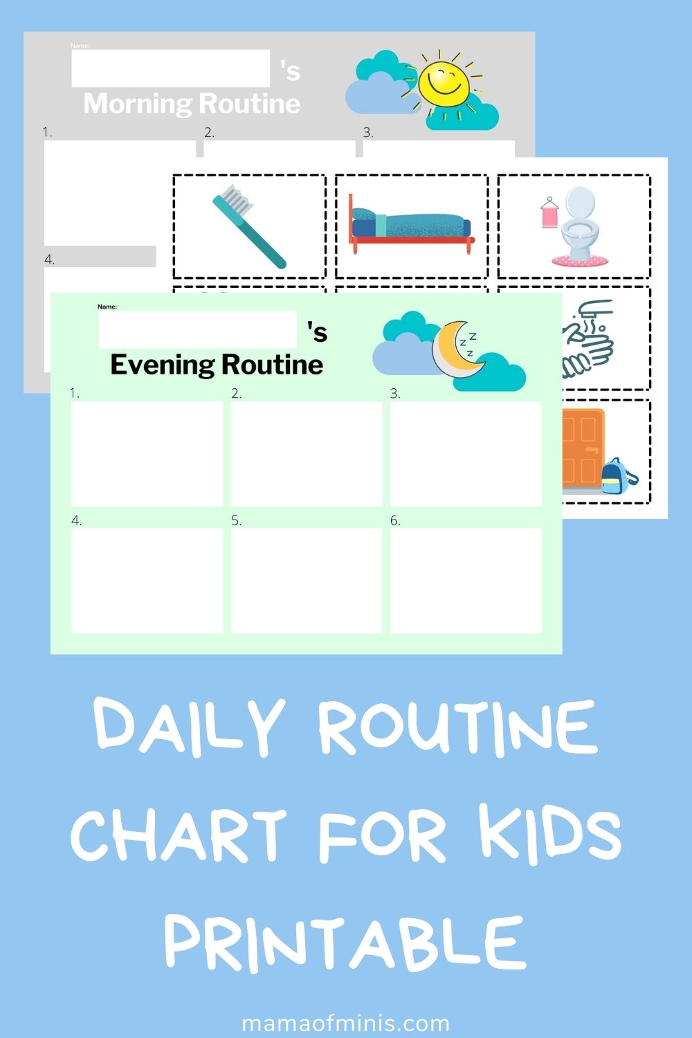 Daily Routine Chart for Kids Printable