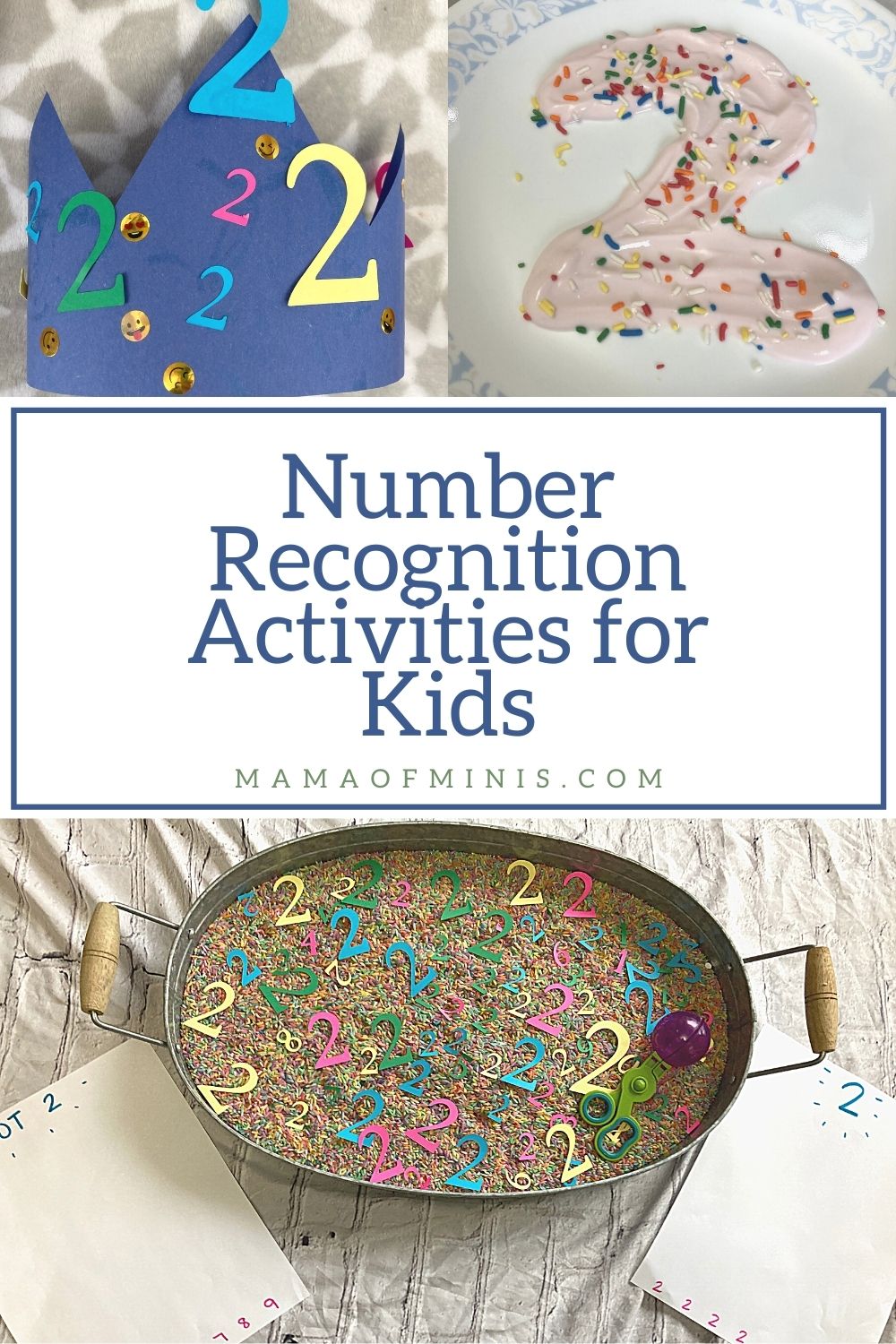 Number Recognition Activities for Preschoolers Pin