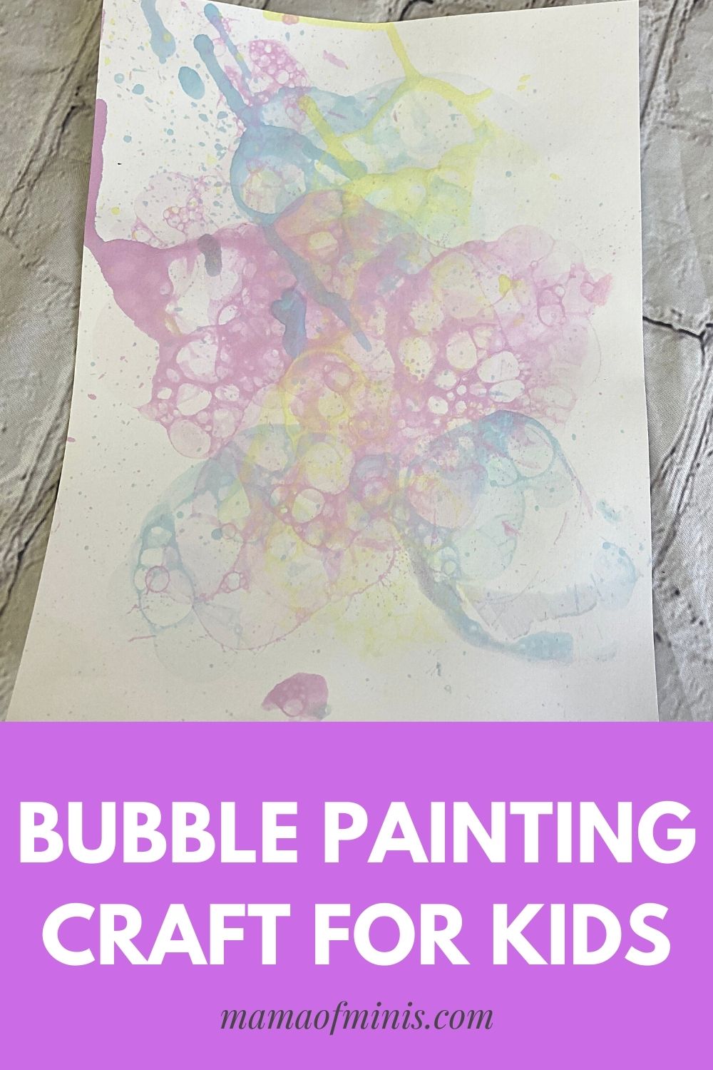 Bubble Painting Craft for Kids Pin
