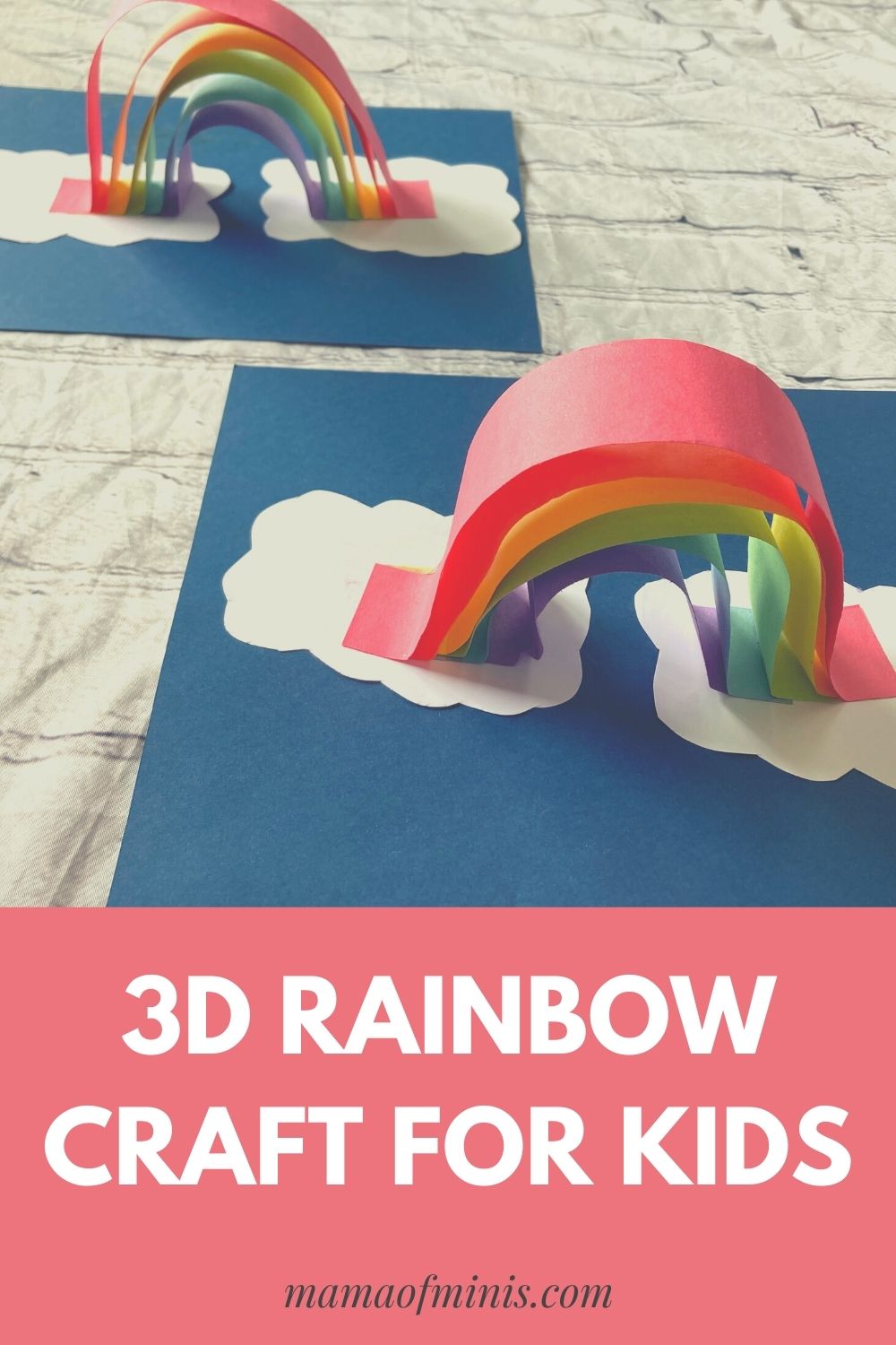 3D Rainbow Craft for Kids 