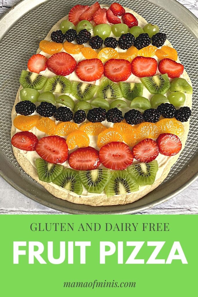 Gluten and Dairy Free Easter Egg Fruit Pizza