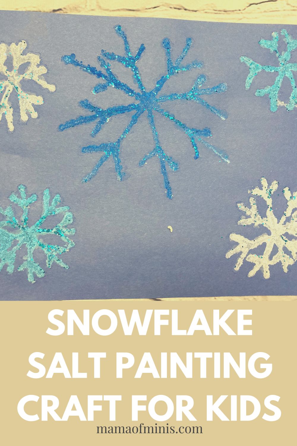 Snowflake Salt Painting Craft for Kids