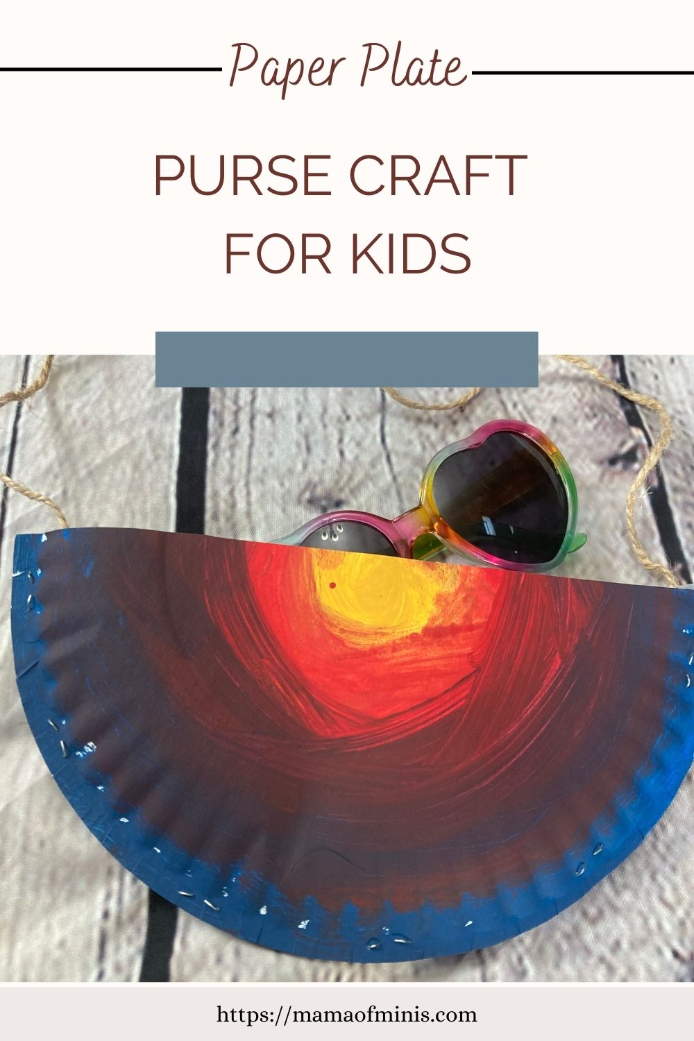 Paper Plate Purse Craft for Kids Pin