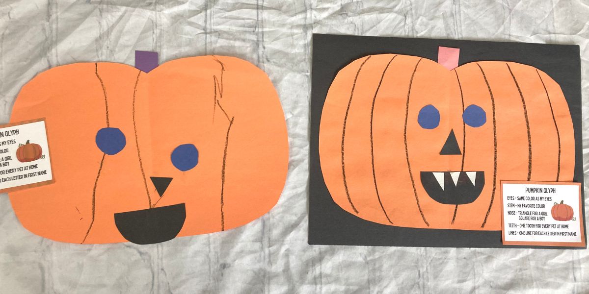 Pumpkin Glyph Craft for Preschoolers and Kindergarteners