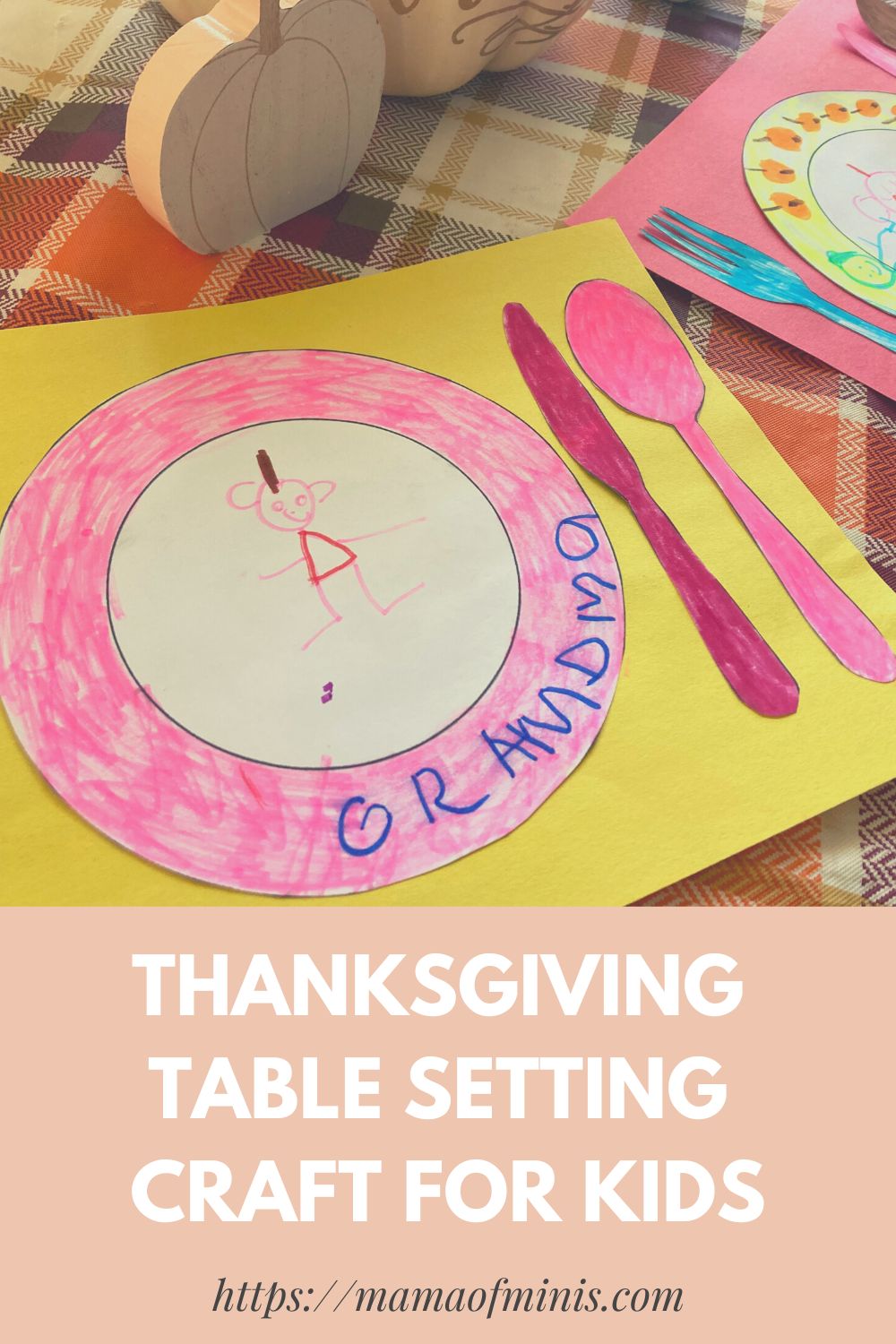 Thanksgiving Table Setting Craft Pin