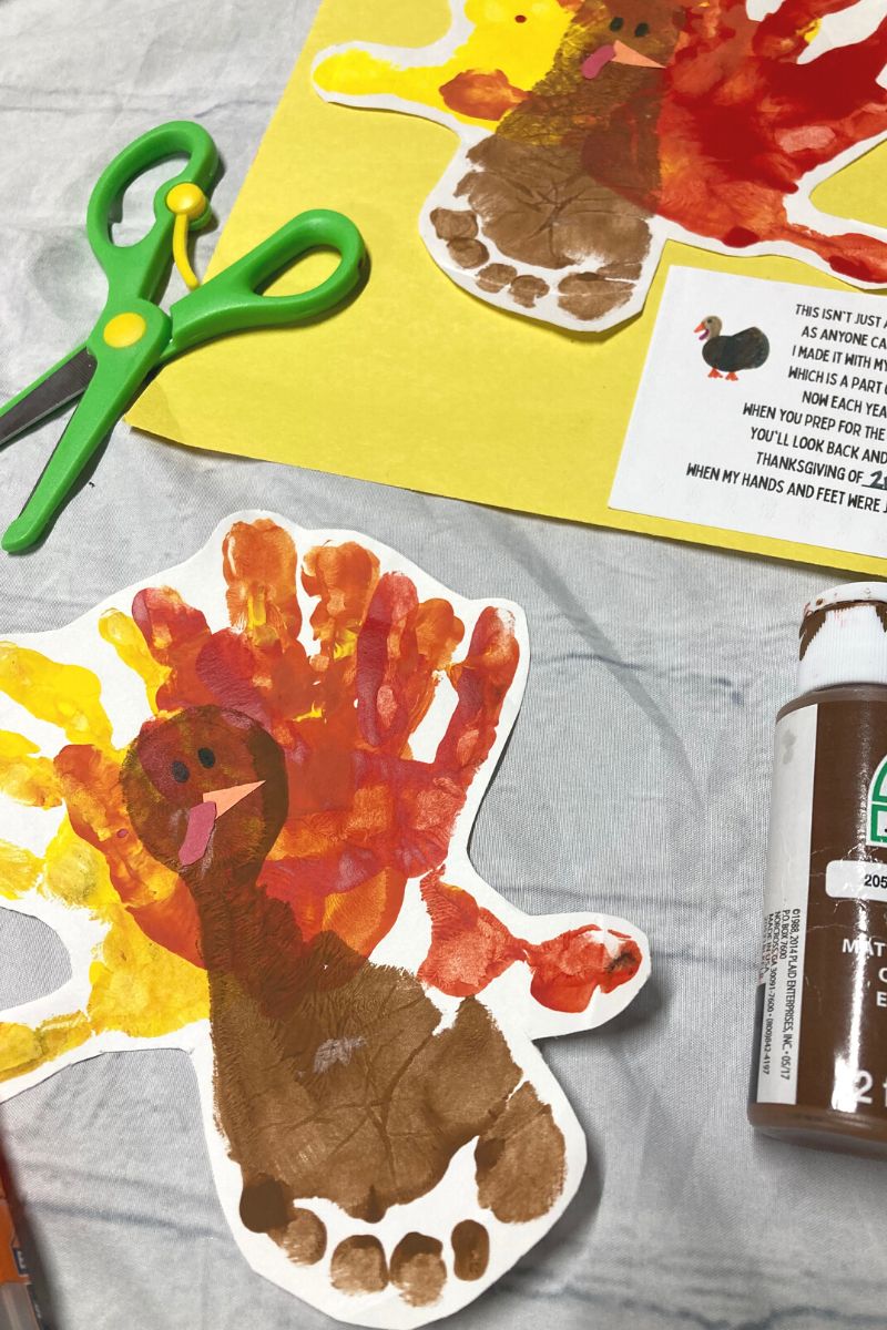 Thanksgiving Turkey Handprint Craft for Infants
