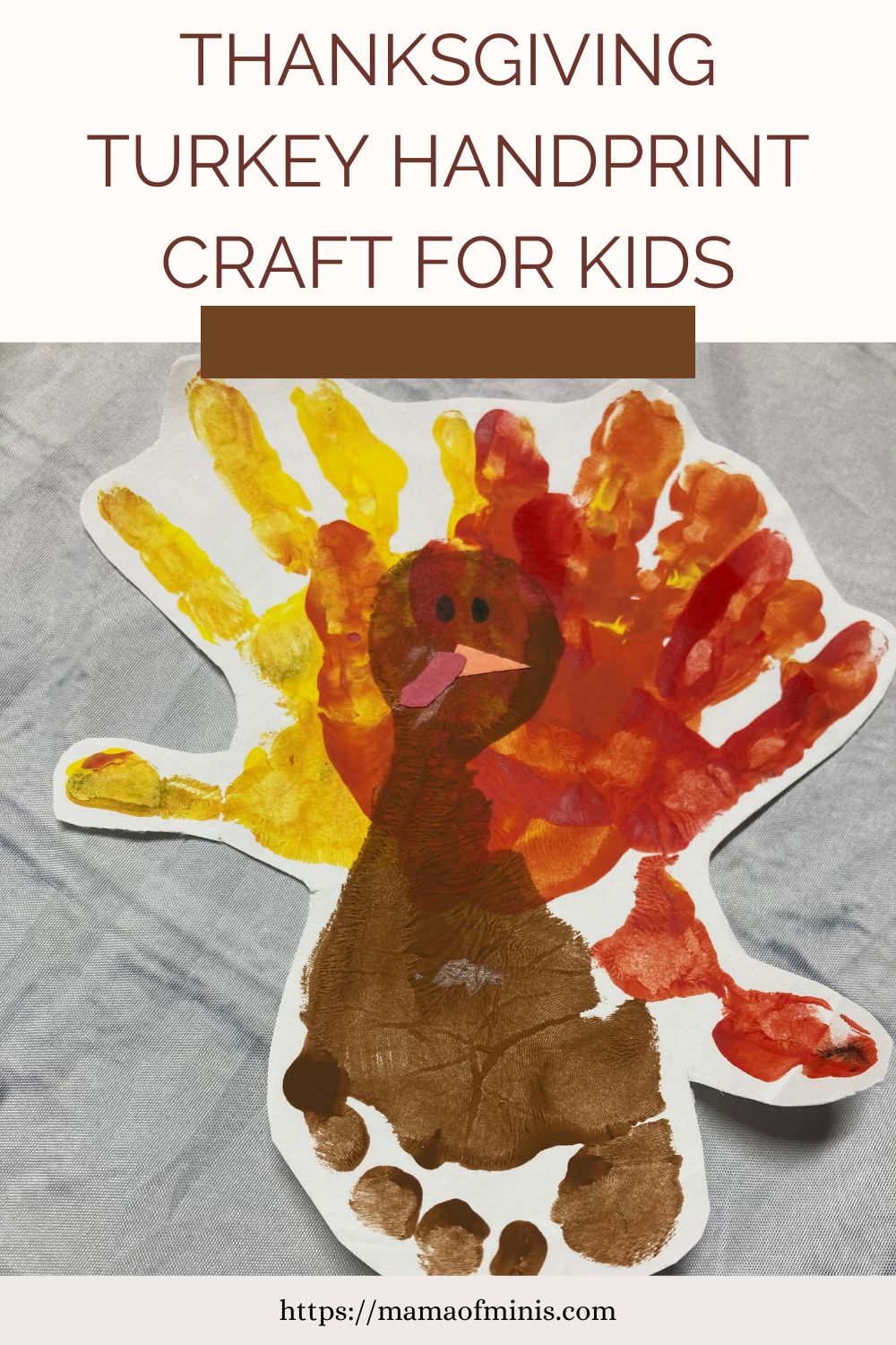 Thanksgiving Turkey Handprint Craft for Kids