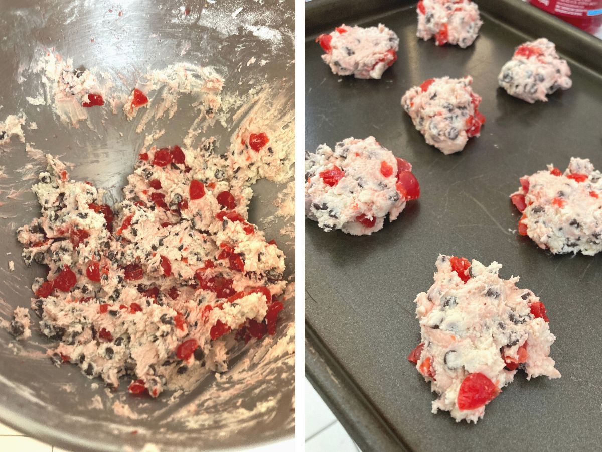 Gluten Free Cherry Cookies Process