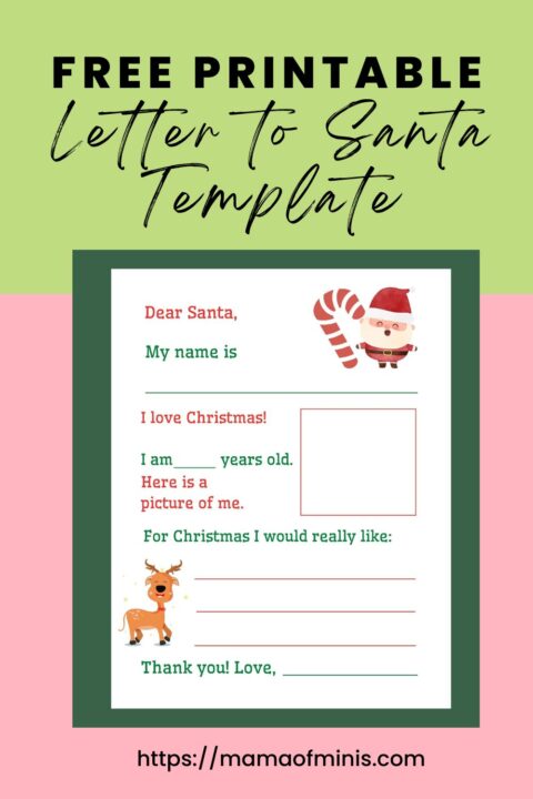 Free Letter to Santa Printable PDF - Mama of Minis