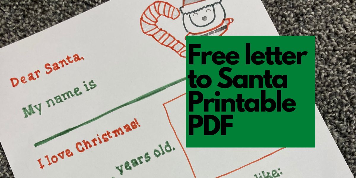 Free Letter to Santa Printable PDF Cover