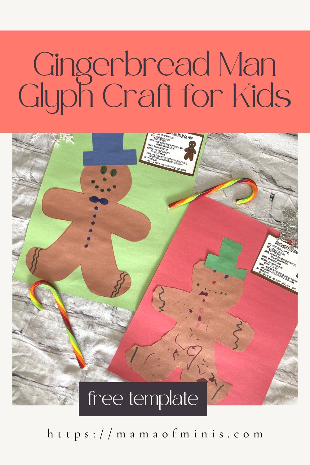 Gingerbread Man Glyph Craft for Kids