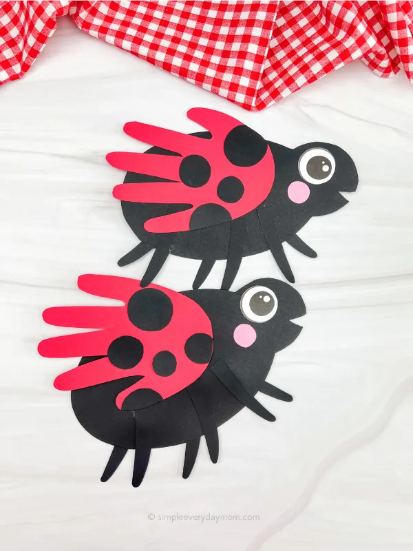 Handprint Ladybug Craft image