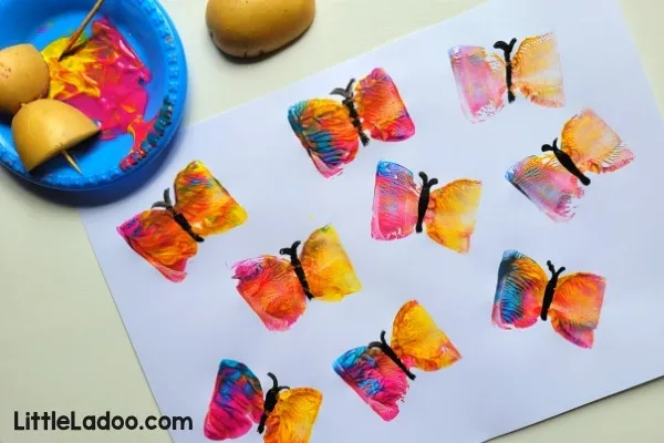 Potato Stamp Butterflies