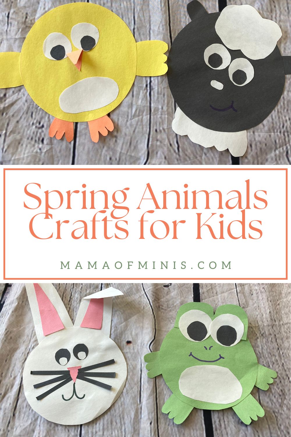 Spring Animals Crafts for Kids Pin