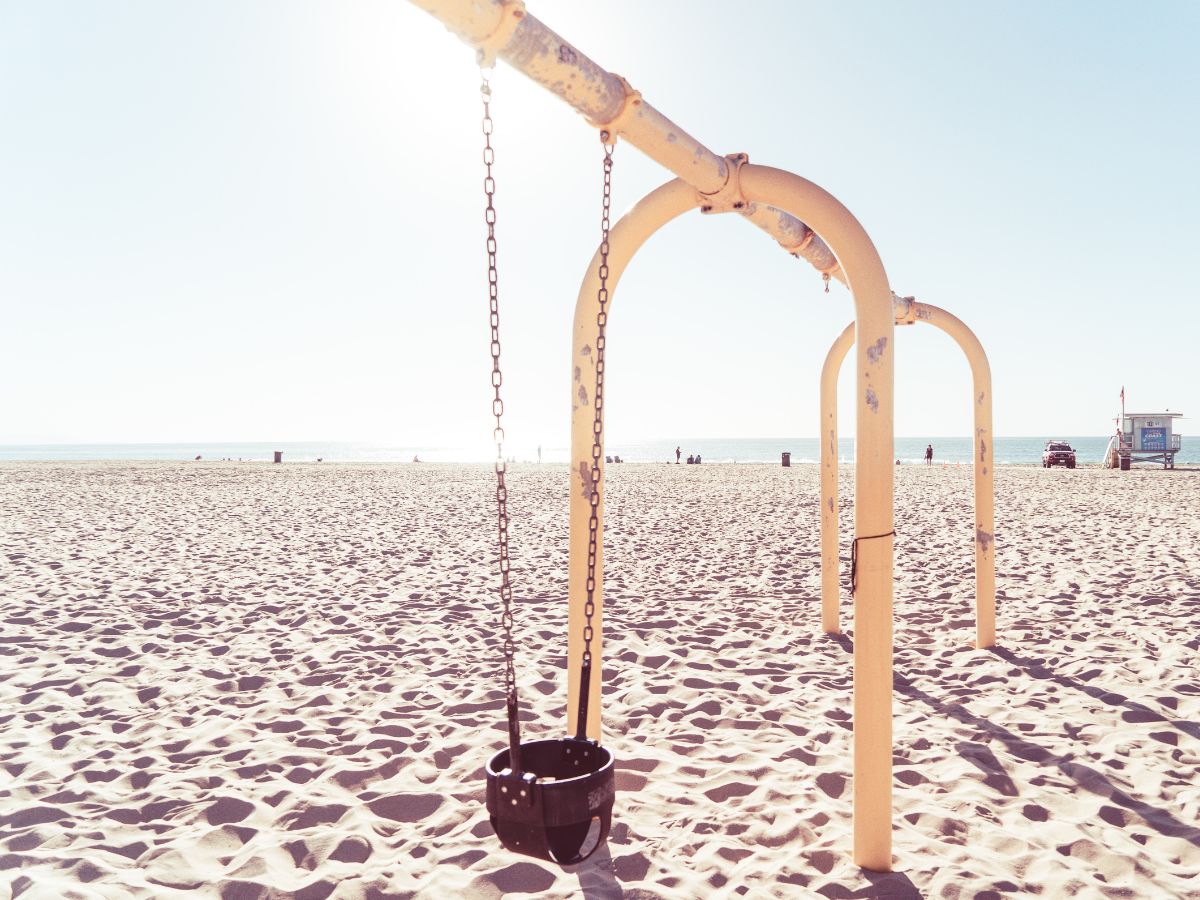 Bucket Swing for Baby at Beach