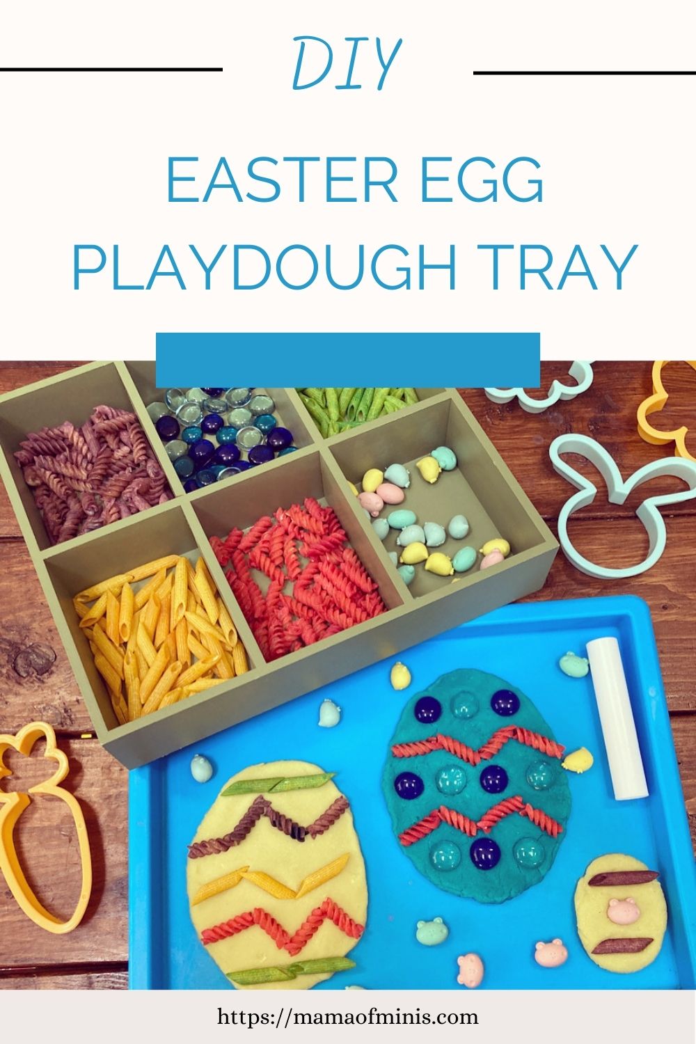 DIY Easter Egg Playdough Tray