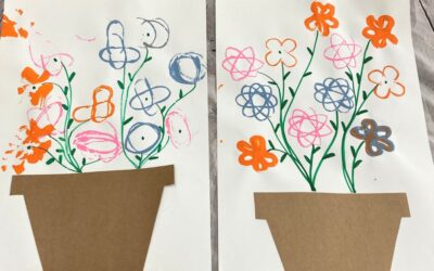 Flower Painting and Paper Flower Pot Craft For Kids