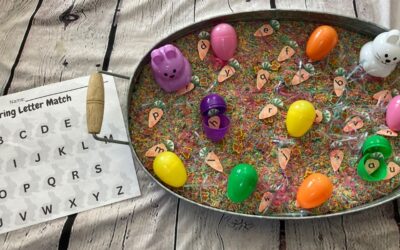 Spring Letter Recognition Activity and Sensory Bin