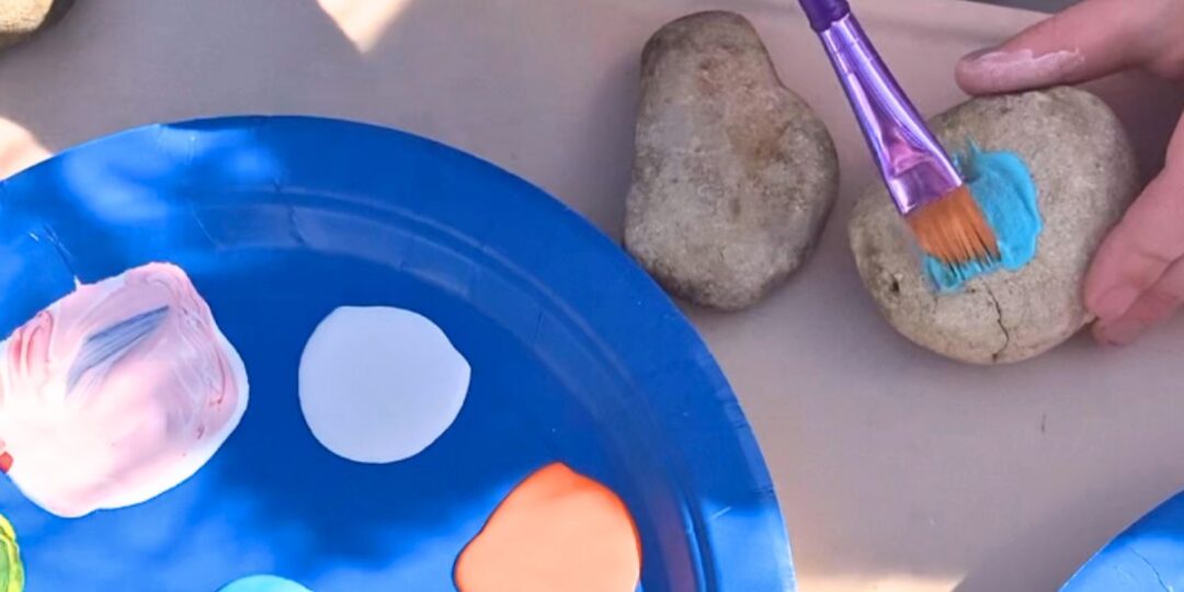 Clear Rocks Craft Painted Rocks Mindfulness Craft for Kids - Mama of Minis