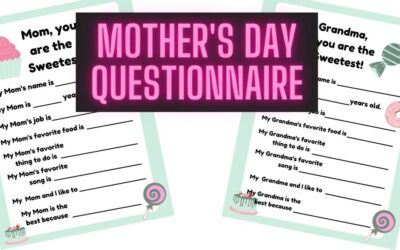 Mother’s Day Questionnaire For Kids