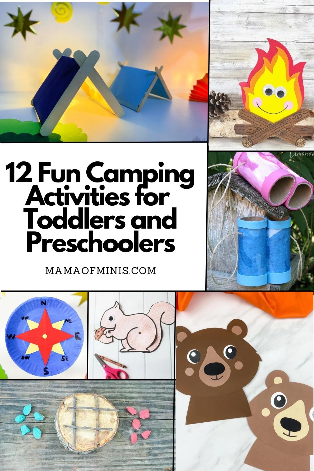 12 Fun Camping crafts and Activities for toddlers and preschoolers