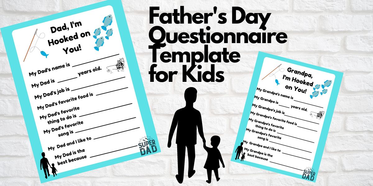 Father's Day Questionnaire Template for Kids