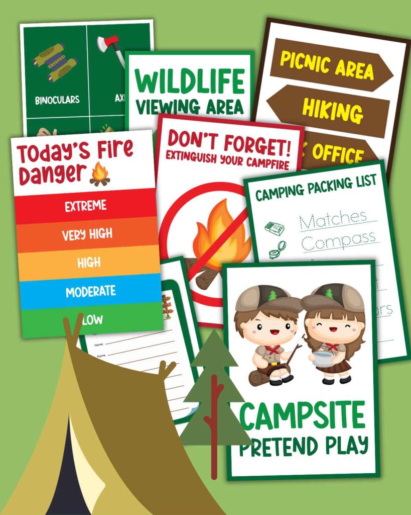 Camping Dramatic Play Printables