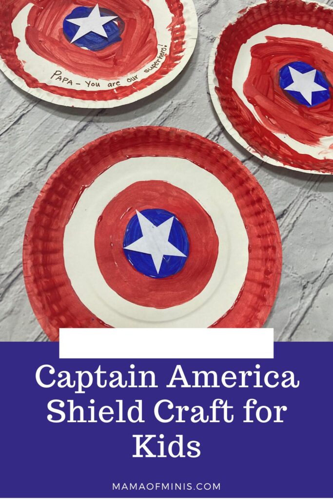 Captain America Shield Craft for Kids Pin